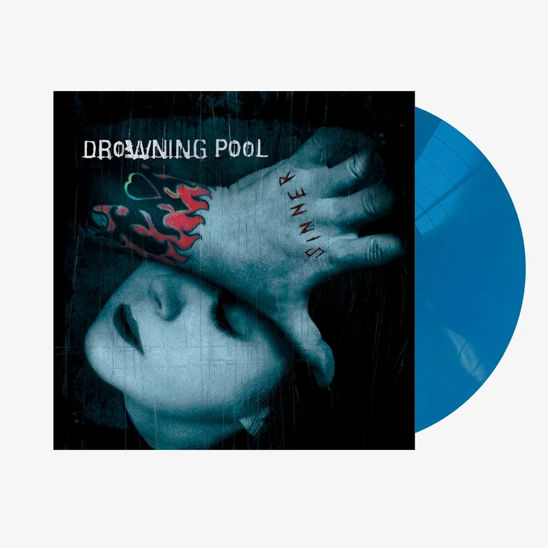DROWNING POOL SINNER LIMITED-EDITION TURQUOISE BLUE LP  ONLY 500 MADE