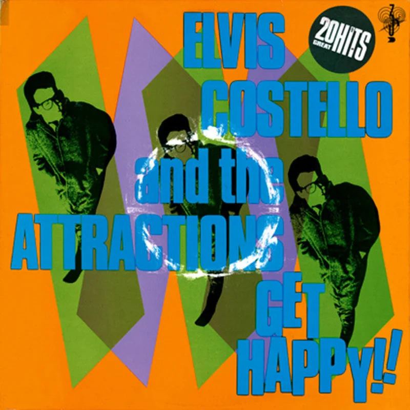 Elvis Costello & The Attractions - Get Happy!! (LP, Album) (Very Good Plus (VG+))