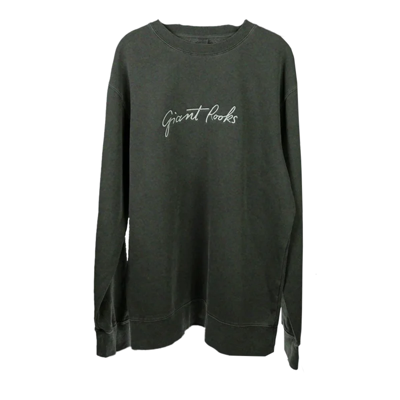 Embroidered Script Crewneck