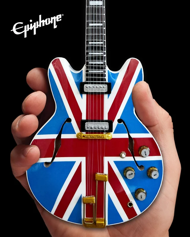 EPIPHONE "UNION JACK SHERATON CASINO 1:4 SCALE MINI GUITAR MODEL - UK FLAG