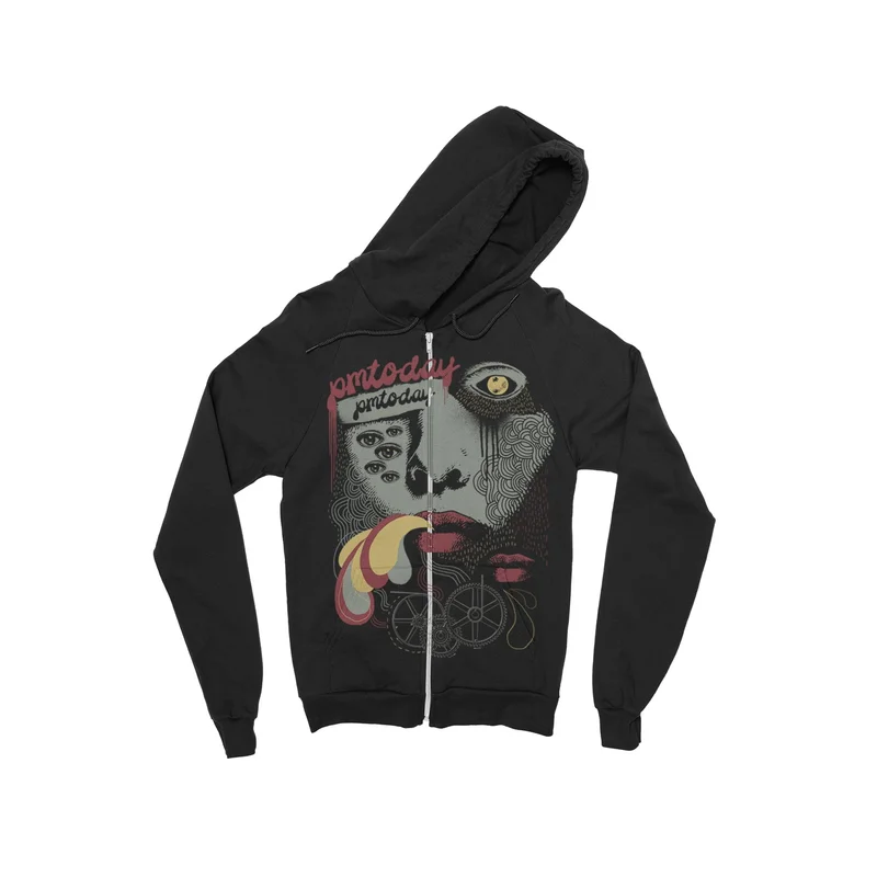 Face Black Zip-Up