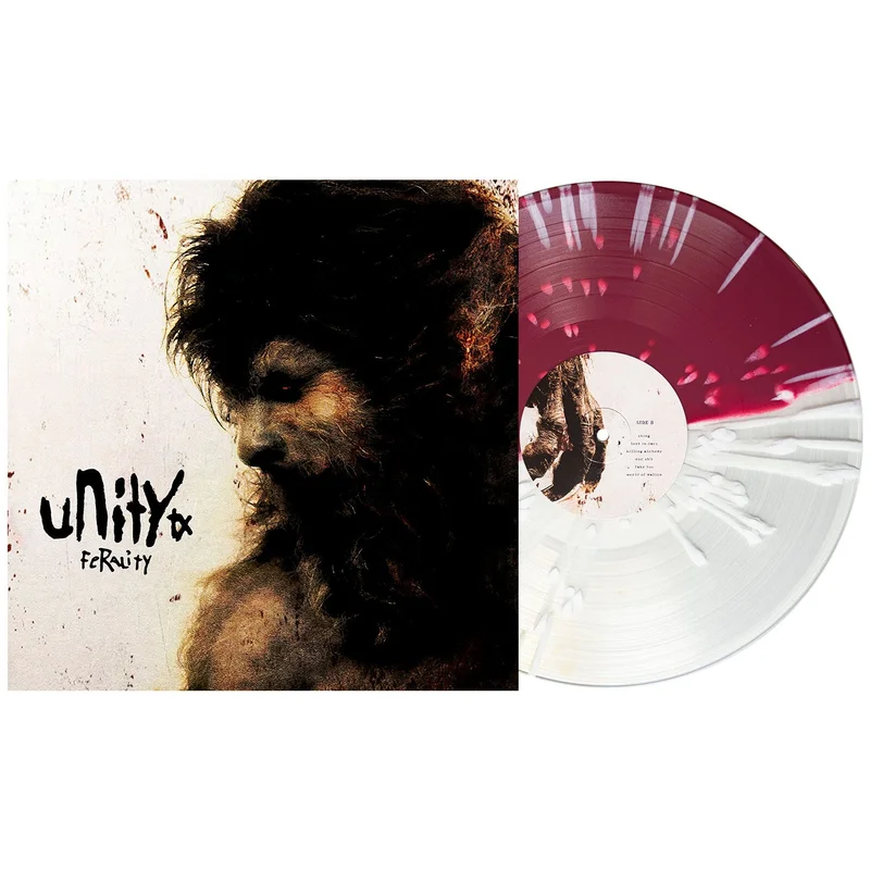 FERALITY - Half Oxblood/Half Clear W/ Heavy White Splatter LP