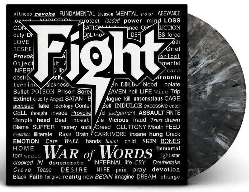 FIGHT 'WAR OF WORDS' LP  ONLY 300 MADE (Limited Edition Gray & Black Marble Vinyl)