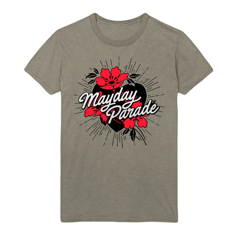 Flower Heart Logo Slate T-Shirt