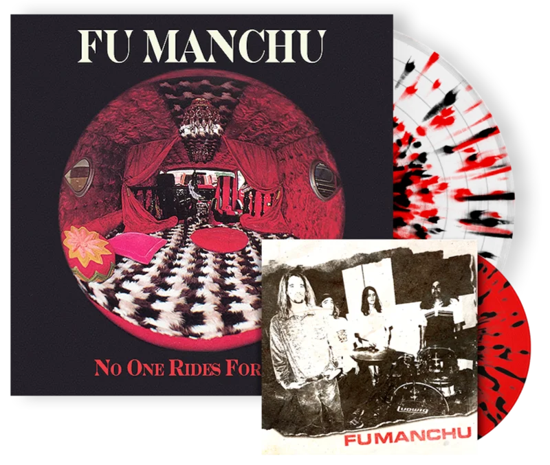 FU MANCHU NO ONE RIDES FOR FREE LP + 7" (Limited Edition  Only 300 Made, Red & Black Splatter Vinyl)