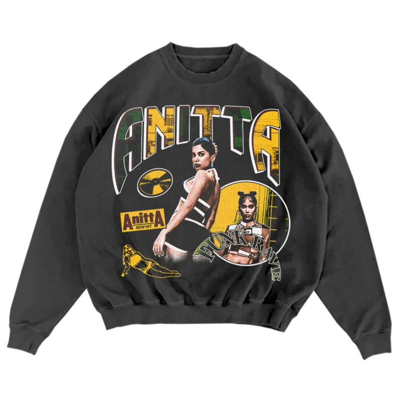 Funk Rave Collage Crew Fleece
