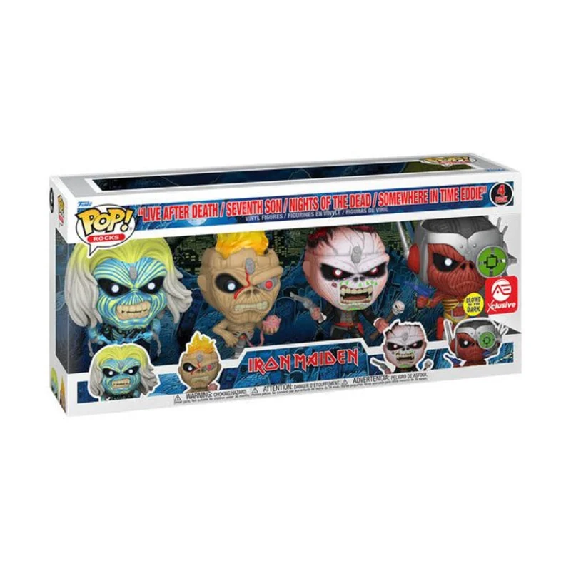 FUNKO POP! ROCKS: Iron Maiden - Eddie 4PK Glow in the Dark Box Set