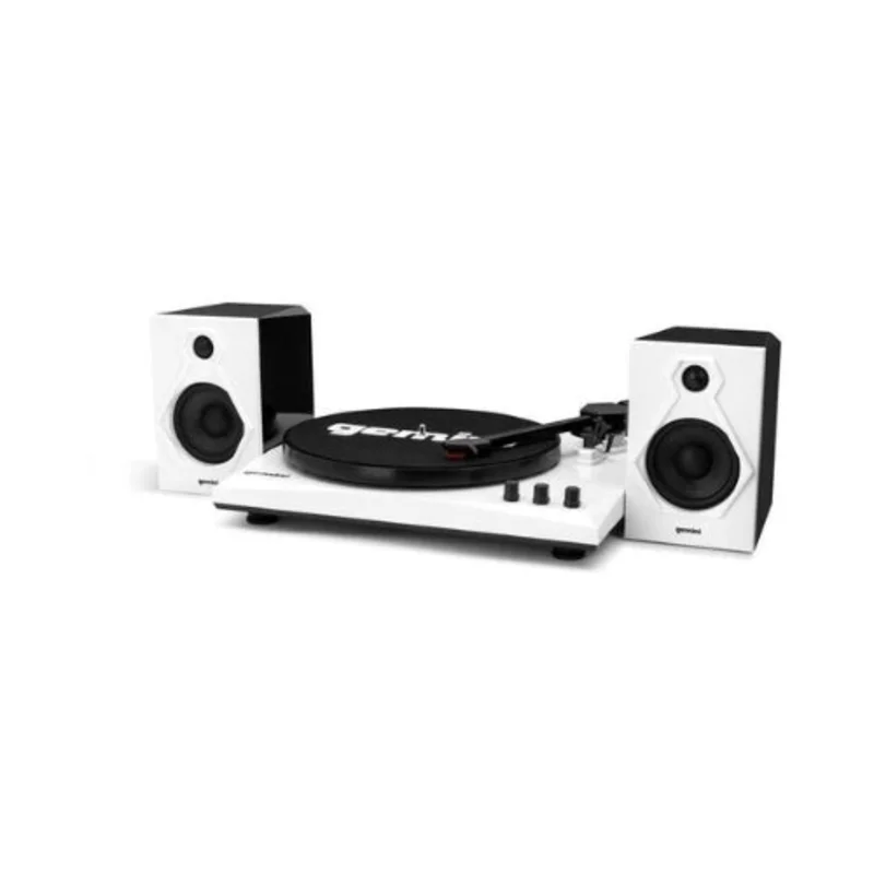 Gemini TT-900BW Stereo Turntable Music System Bluetooth 50 Watt (Black/White)