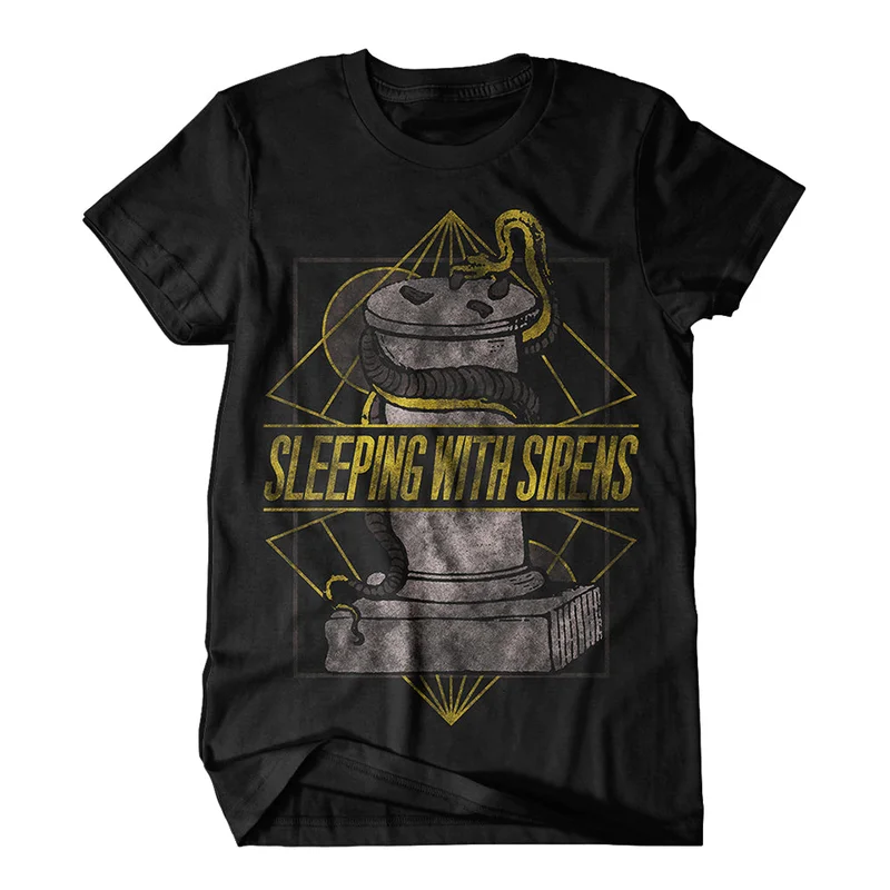 Geometric Snake Black T-Shirt