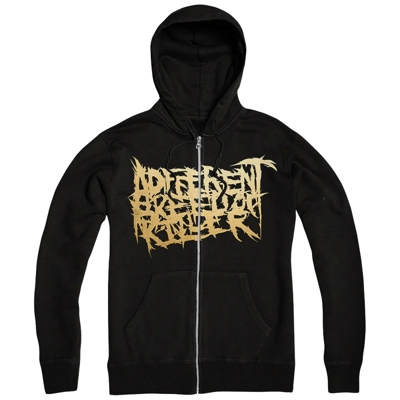 Gold Foil Logo Black Zip-Up