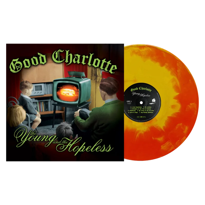GOOD CHARLOTTE THE YOUNG AND THE HOPELESS LP (Exclusive  Limited to 500, Orange & Yellow Handpour Vinyl)