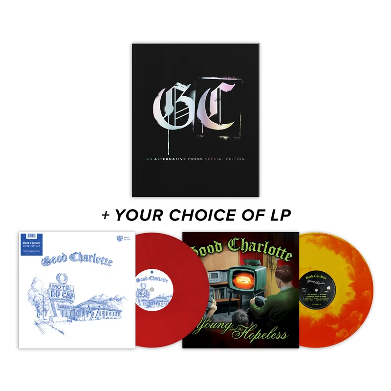 GOOD CHARLOTTE x ALTERNATIVE PRESS SPECIAL COLLECTORS EDITION MAGAZINE + MOTEL DU CAP LP OR 'YOUNG AND THE HOPELESS' LP (Exclusive Vinyl)
