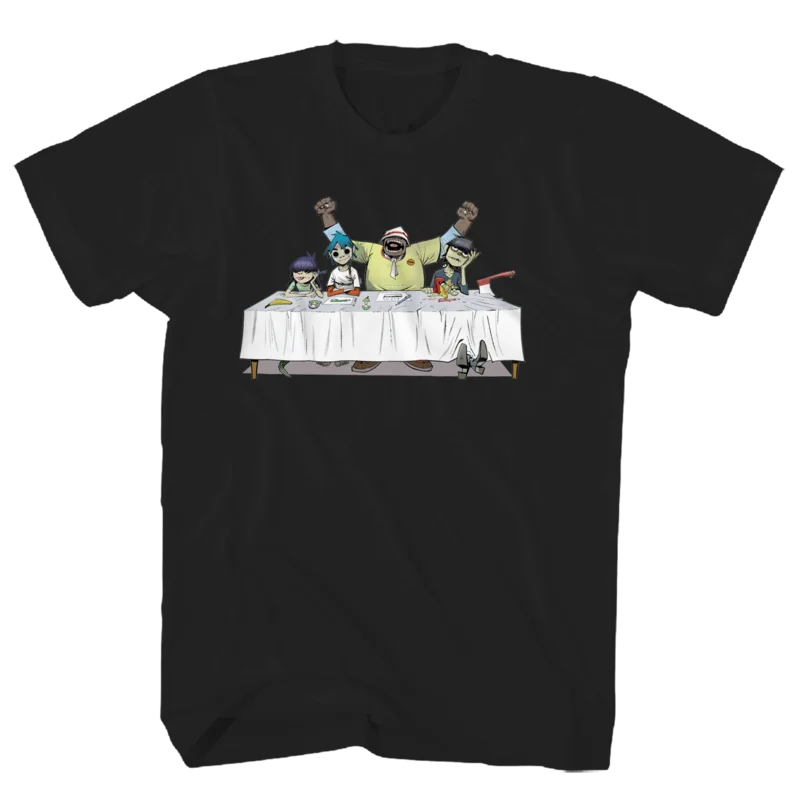 GORILLAZ DINNER TABLE BLACK T-SHIRT BLACK