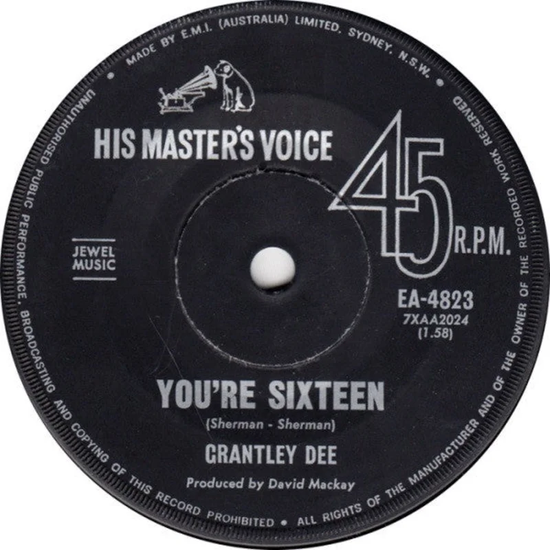 Grantley Dee - You're Sixteen / Every Breath I Take (7", Single) (Very Good (VG))