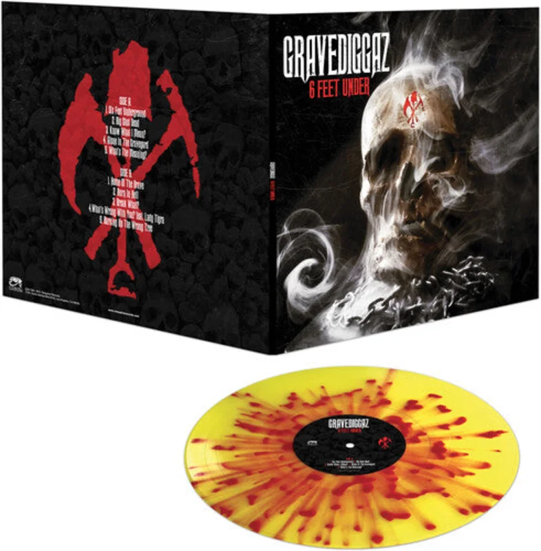 GRAVEDIGGAZ '6 FEET UNDER' LP (Yellow, Red Splatter Vinyl)