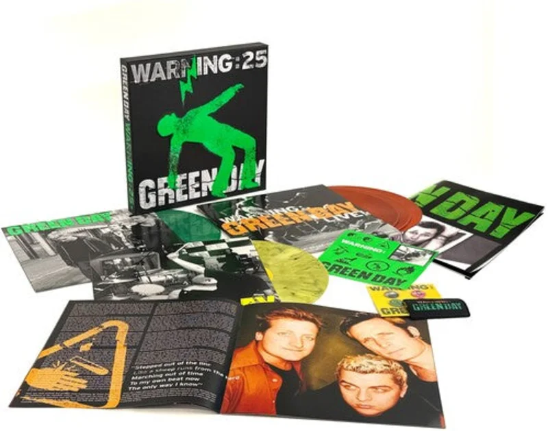 GREEN DAY 'WARNING' LP BOX SET (25th Anniversary Deluxe Edition, Green/Yellow/Orange Vinyl)