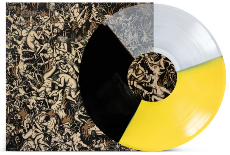 GREET DEATH 'NEW HELL' LIGHT YELLOW CLEAR BLACK TRI-COLOR LP