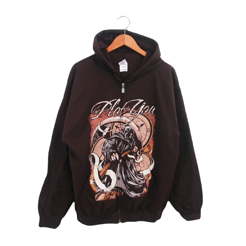 Grim Reaper Brown Zip-Up