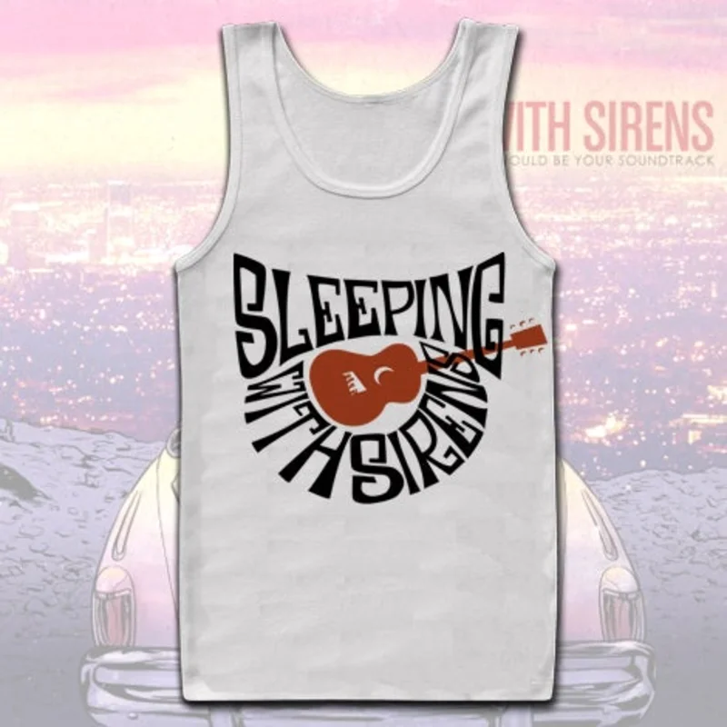 Guitar White Tank Top