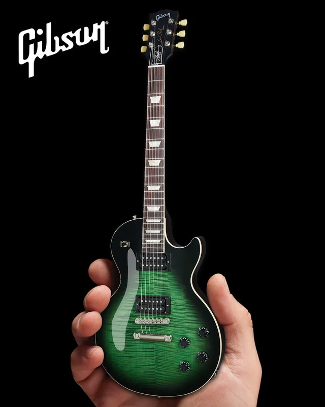 GUNS N' ROSES - SLASH - GIBSON LES PAUL STANDARD ANACONDA BURST 1.4 SCALE MINI GUITAR MODEL
