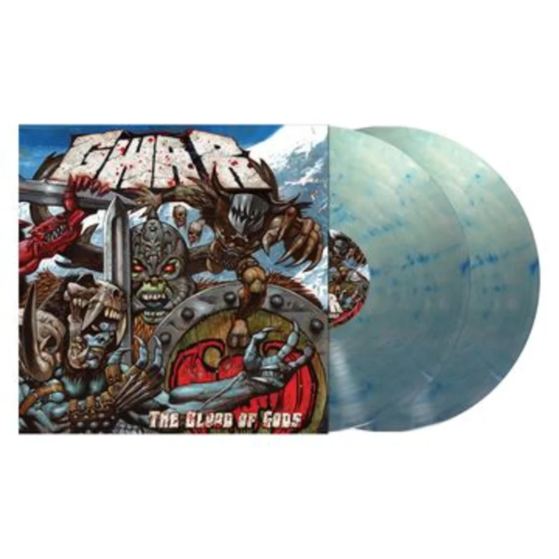 GWAR 'THE BLOOD OF GODS' 2LP (Clear with White/Blue Smokey Swirl Vinyl)