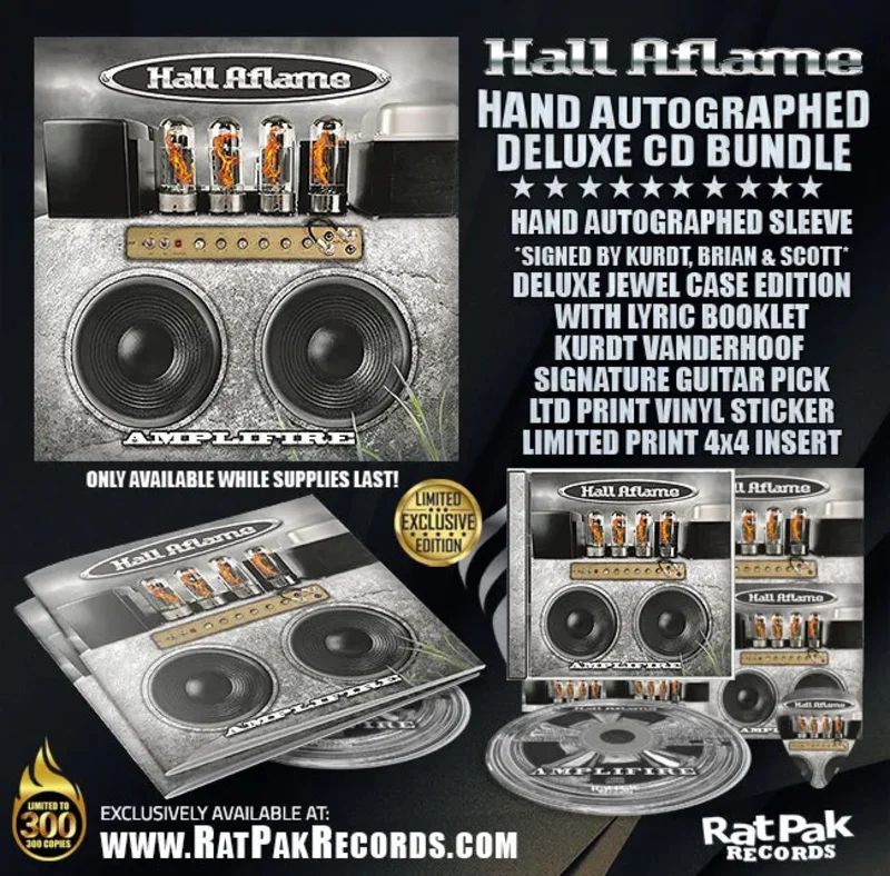 Hall Aflame "Amplifire" Autographed CD Bundle
