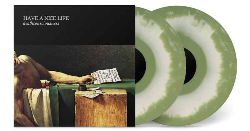HAVE A NICE LIFE DEATHCONSCIOUSNESS OLIVE GREEN & WHITE 2LP  ONLY 300 MADE