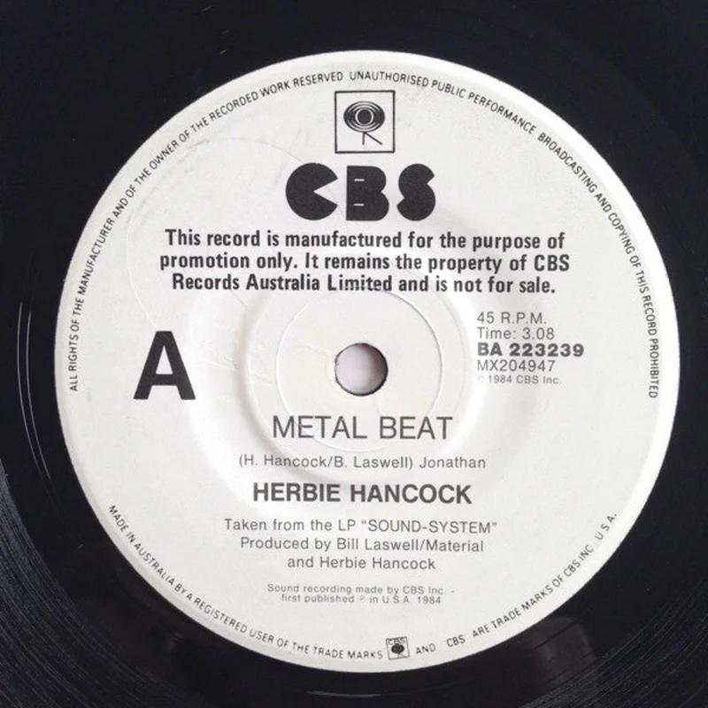 Herbie Hancock - Metal Beat (7", Promo) (Very Good Plus (VG+))