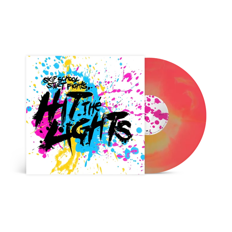 HIT THE LIGHTS SKIP SCHOOL, START FIGHTS LP (Limited Edition  Only 300 Made, White, Yellow & Pink Starburst Vinyl)
