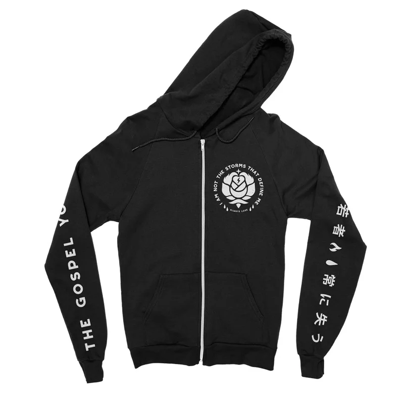 I Am Not The Storm Black Zip-Up