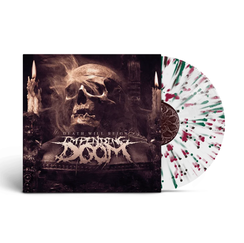 IMPENDING DOOM 'DEATH WILL REIGN' LP (Clear w/ Splatter Vinyl)