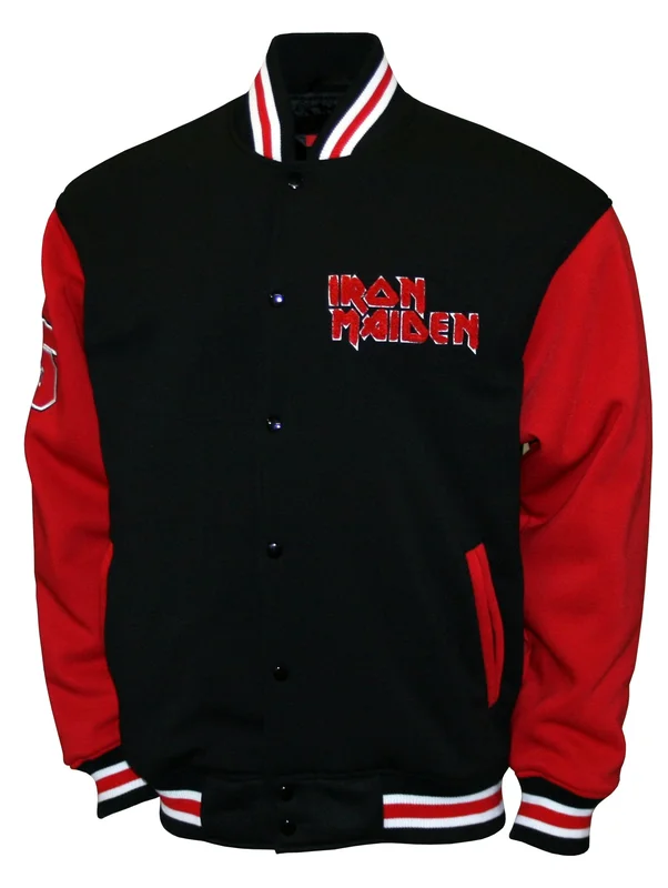 IRON MAIDEN VARSITY FLEECE RED/BLACK