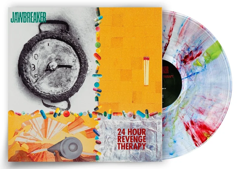 JAWBREAKER 24 HOUR REVENGE THERAPY LIMITED CLEAR W/ YELLOW/BLUE/RED SWIRL VINYL LP  ONLY 500 MADE