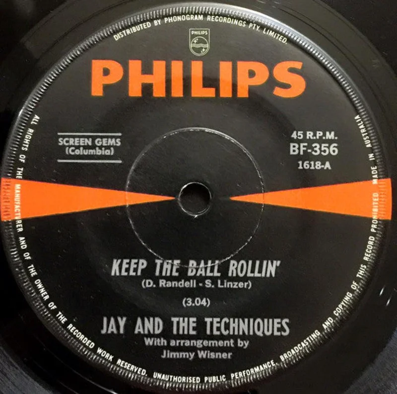 Jay & The Techniques - Keep The Ball Rollin' (7", Single) (Very Good (VG))