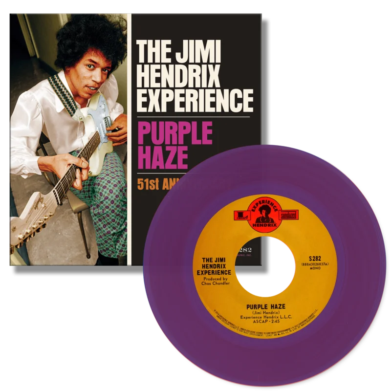 JIMI HENDRIX 'PURPLE HAZE 51ST ANNIVERSARY' 7" EP (Purple Vinyl)
