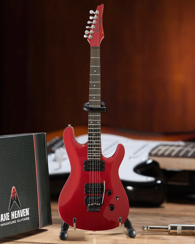 JOE SATRIANI - SIGNATURE CANDY APPLE RED MINIATURE GUITAR REPLICA COLLECTIBLE