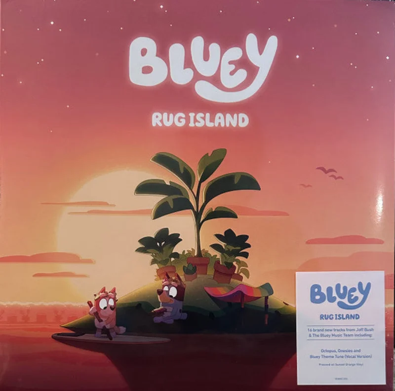 Joff Bush, The Bluey Music Team - Bluey - Rug Island (LP, Album, Ora) (Mint (M))