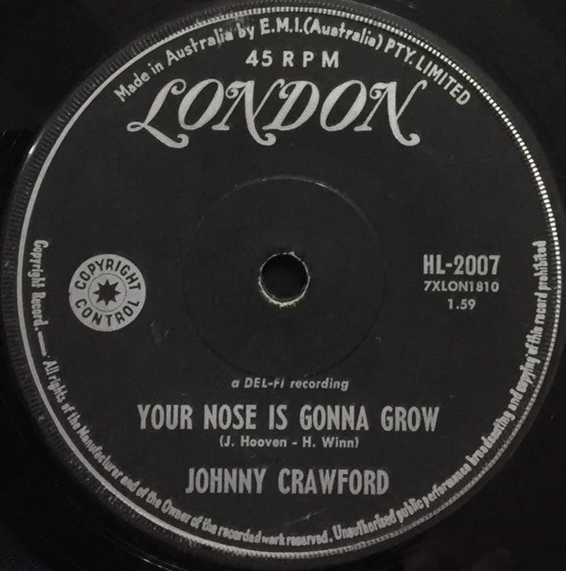 Johnny Crawford - Your Nose Is Gonna Grow (7", Single) (Very Good (VG))