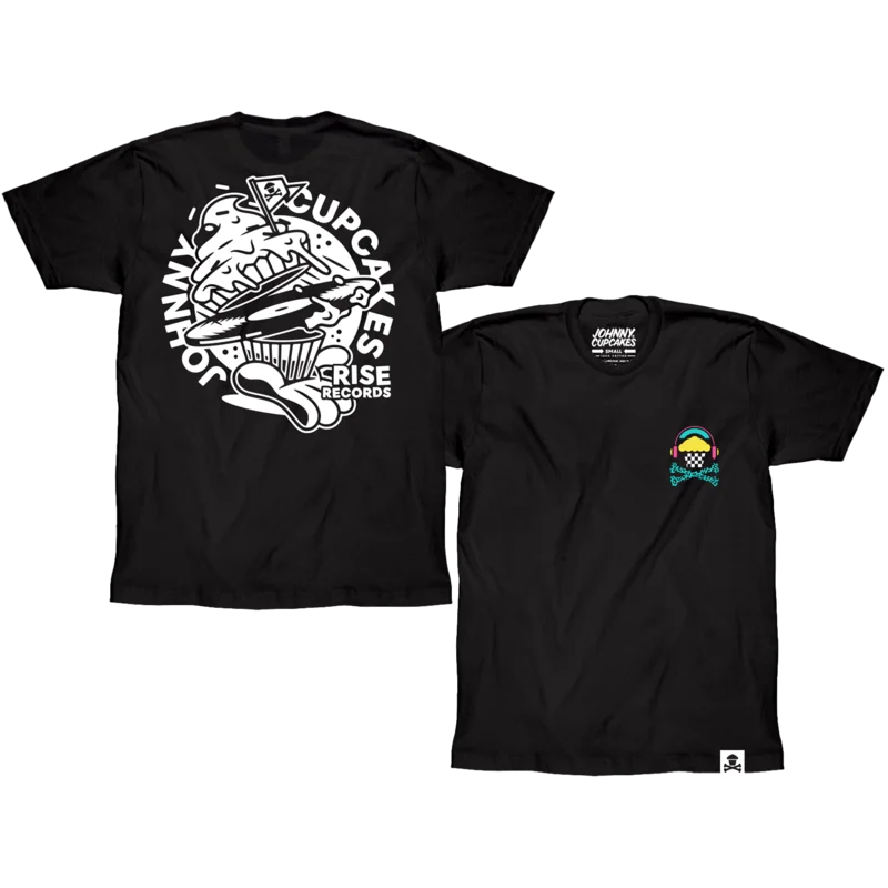 Johnny Cupcakes x Rise Records Black T-Shirt