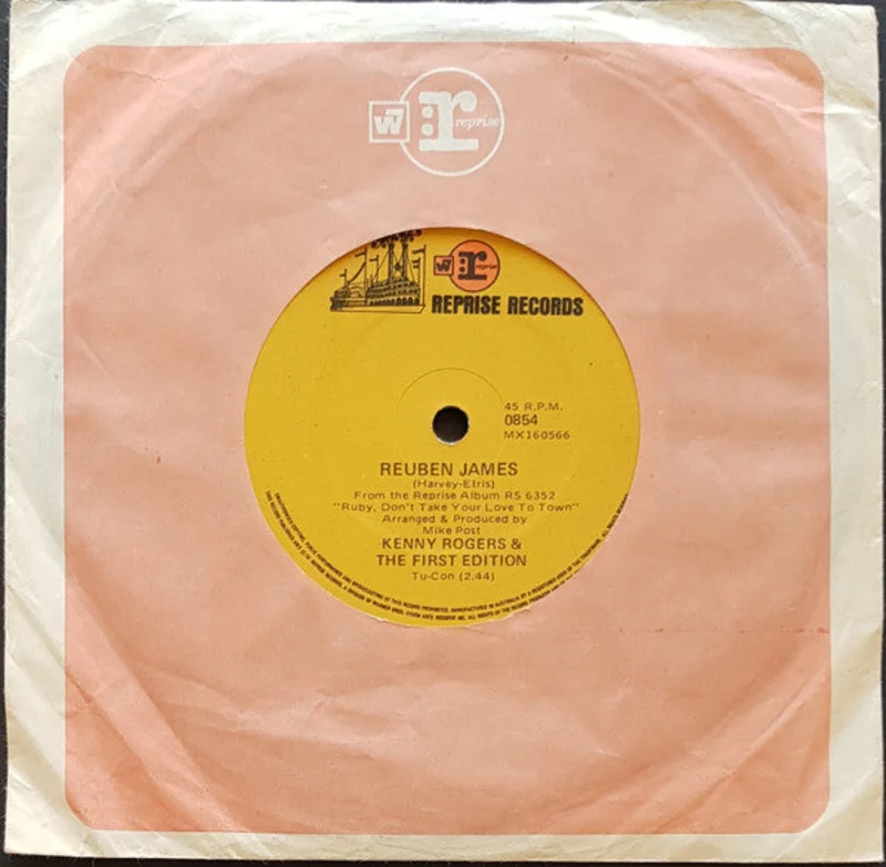 Kenny Rogers & The First Edition - Reuben James (7", Single) (Very Good (VG))