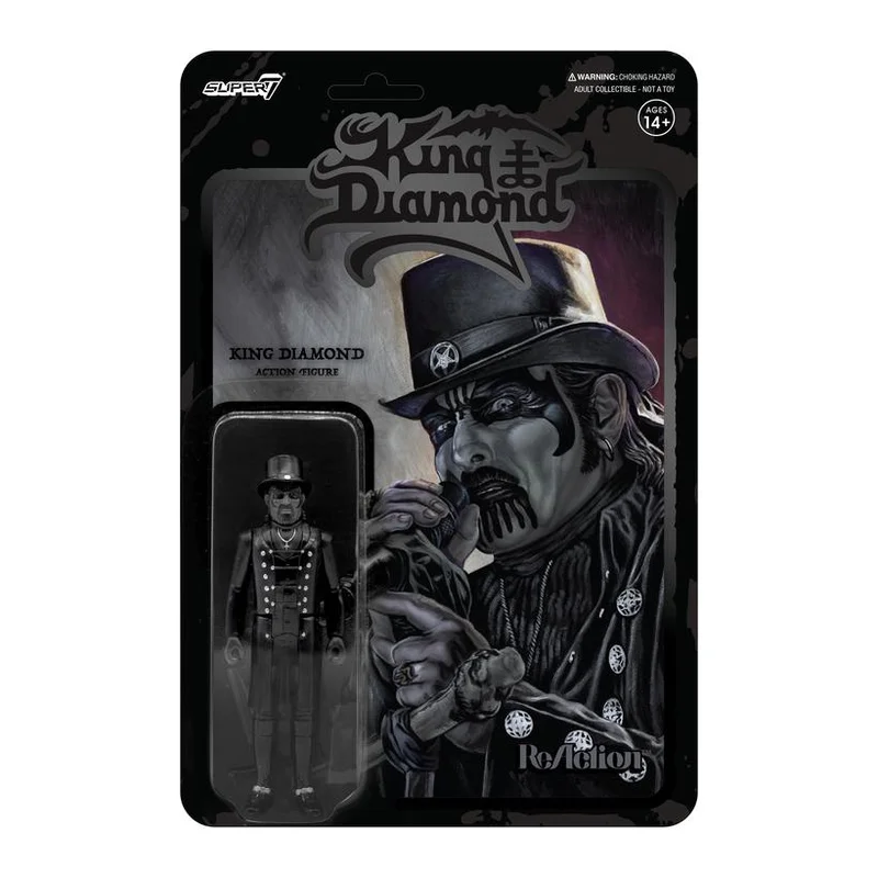 KING DIAMOND REACTION FIGURE 'TOP HAT' MIDNIGHT BLACK METAL