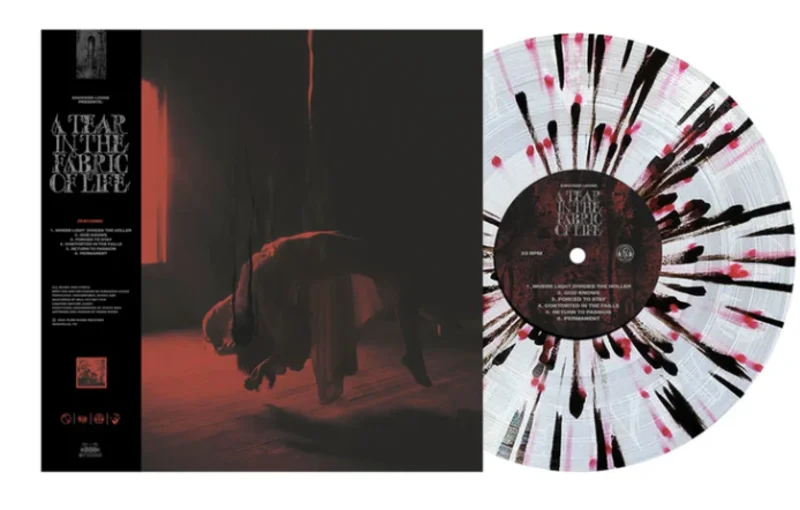 KNOCKED LOOSE 'A TEAR IN THE FABRIC OF LIFE' LP (Clear w/ Blood Red & Black Splatter Vinyl)