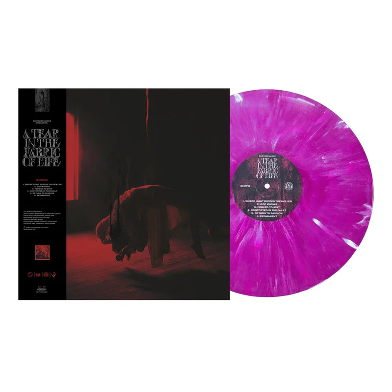 KNOCKED LOOSE 'A TEAR IN THE FABRIC OF LIFE' LP (Merlot Deluxe Marble Vinyl)
