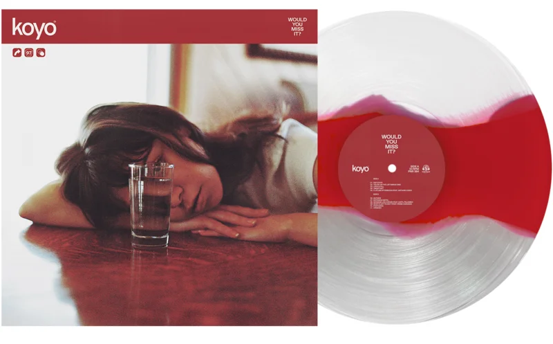 KOYO WOULD YOU MISS IT? LP (Limited Edition  Only 250 Made, White / Maroon / Clear Tri-Stripe Vinyl)