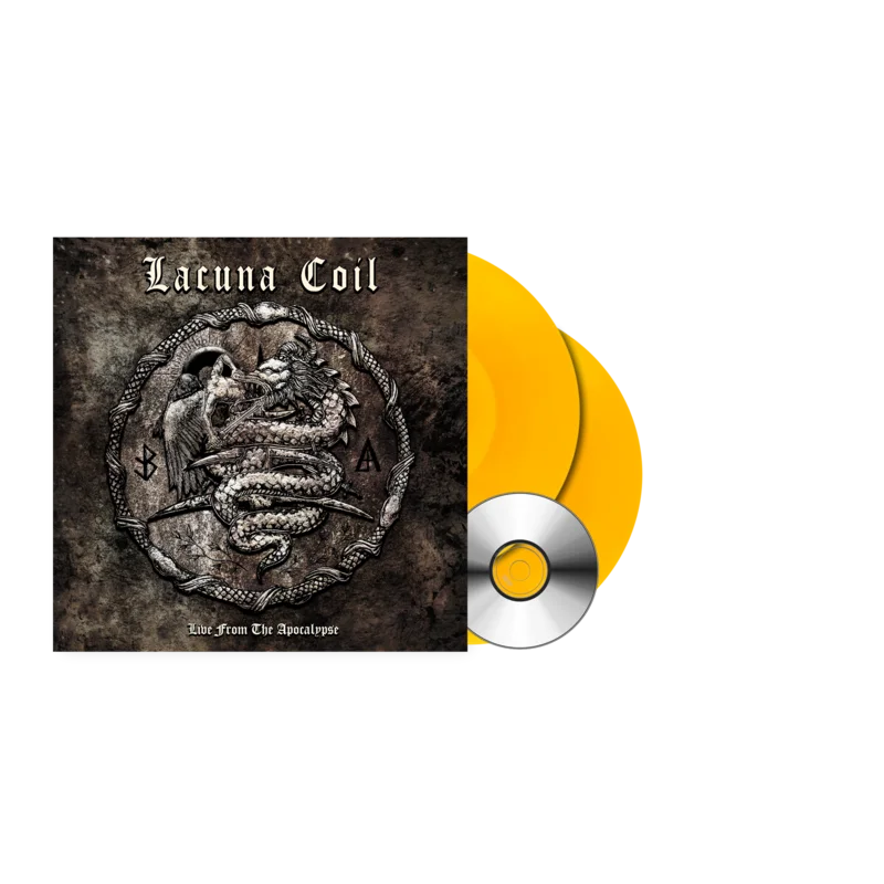 LACUNA COIL LIVE FROM THE APOCALYPSE 2LP + DVD & BOOKLET  ONLY 300 MADE (Limited Edition Transparent Orange Vinyl)