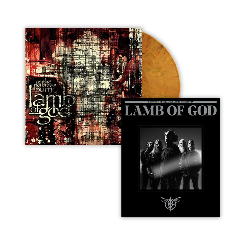 LAMB OF GOD AS THE PALACES BURN LP (Limited Edition  Only 500 Made, Orange Rust Marble Vinyl) + "BAND COVER" SPECIAL COLLECTOR'S EDITION DELUXE MAGAZINE