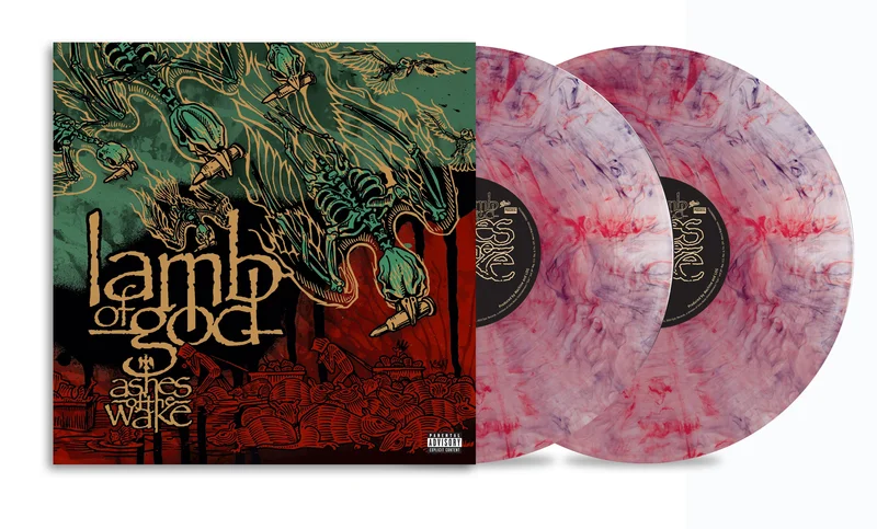 LAMB OF GOD ASHES OF THE WAKE 20TH ANNIVERSARY 2LP (Limited Edition  Only 500 Made, White, Black, & Red Swirl Vinyl)