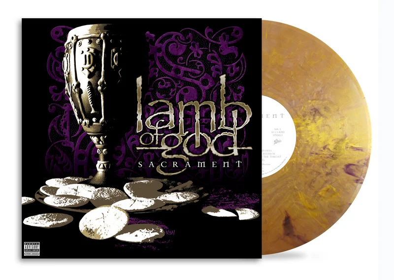 LAMB OF GOD SACRAMENT LP (Limited Edition  Only 500 Made, Gold with Purple Smoke Vinyl)