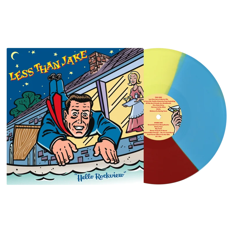 LESS THAN JAKE 'HELLO ROCKVIEW' LP (Limited Edition  Only 250 Made, Apple, Lemon & Sky Blue Vinyl)