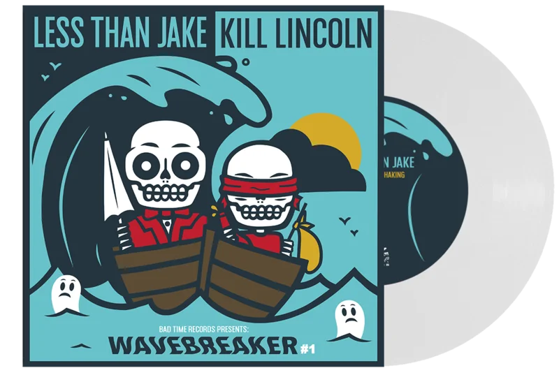 LESS THAN JAKE / KILL LINCOLN WAVEBREAKER #1 MILKY CLEAR 7" EP (Limited to 200)